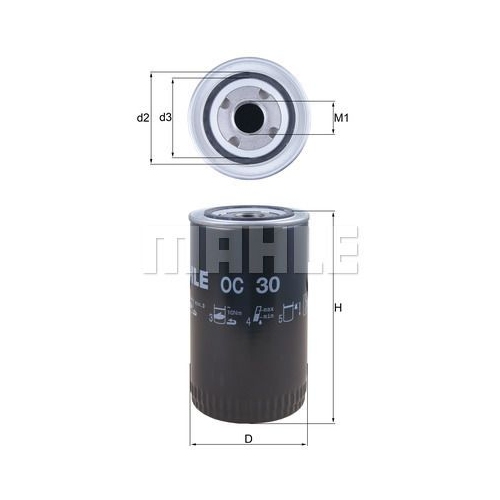 &Ouml;lfilter KNECHT OC 30 f&uuml;r FORD GMC NISSAN VOLVO O & K FODEN TRUCKS ATLAS COPCO