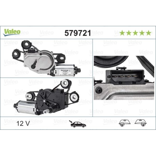 Wischermotor VALEO 579721 ORIGINAL TEIL f&uuml;r SEAT, hinten