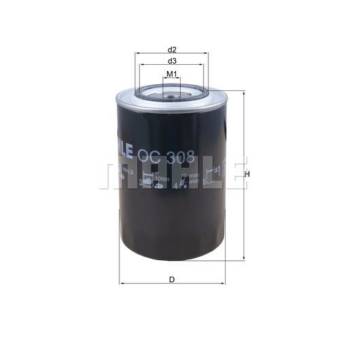 &Ouml;lfilter KNECHT OC 308 f&uuml;r FIAT FORD GMC IVECO SAURER ASTRA VAG POCLAIN SAME