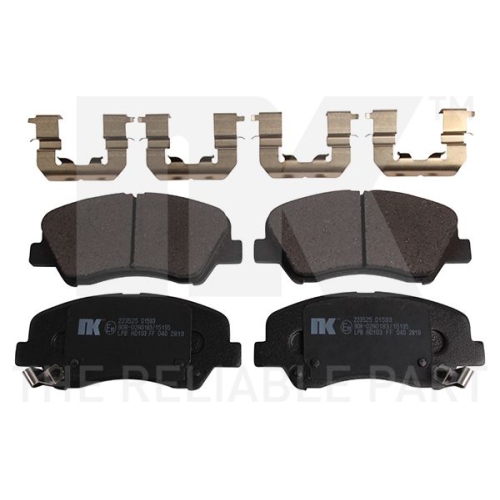 Bremsbelagsatz, Scheibenbremse NK 223525 f&uuml;r HYUNDAI KIA, Vorderachse