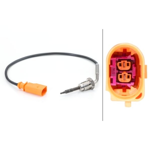 Sensor, Abgastemperatur HELLA 6PT 014 494-181 f&uuml;r AUDI VW