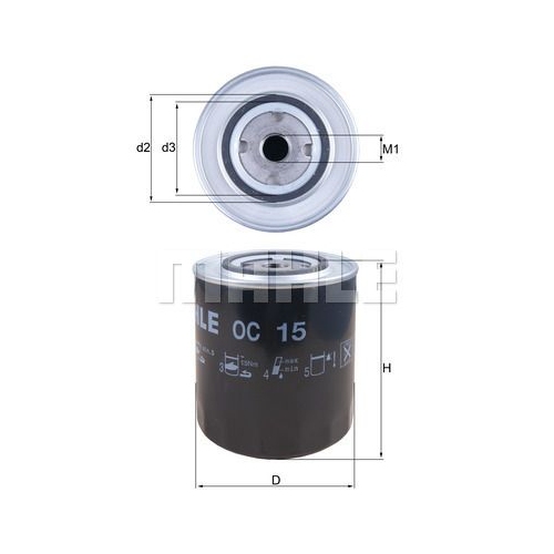 &Ouml;lfilter KNECHT OC 15 f&uuml;r DAIHATSU FIAT FORD GMC IVECO VOLVO SAME LAMBORGHINI