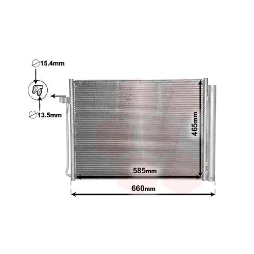 Kondensator, Klimaanlage VAN WEZEL 06005377 f&uuml;r BMW