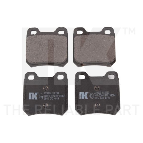 Bremsbelagsatz, Scheibenbremse NK 223603 f&uuml;r OPEL VAUXHALL CADILLAC, Hinterachse