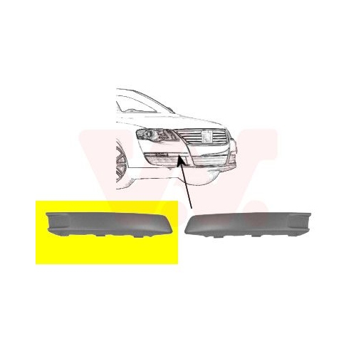 Blende, Sto&szlig;f&auml;nger VAN WEZEL 5839588 ** Equipart ** f&uuml;r VW, vorne rechts