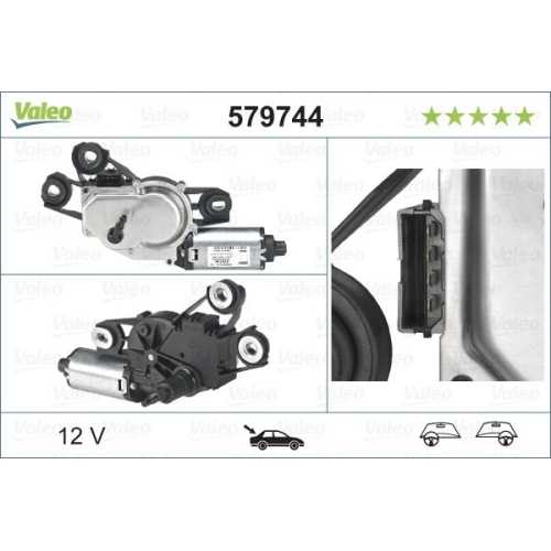 Wischermotor VALEO 579744 ORIGINAL TEIL f&uuml;r SEAT, hinten