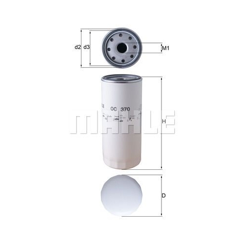 &Ouml;lfilter KNECHT OC 370 f&uuml;r MACK VOLVO RENAULT TRUCKS CATERPILLAR