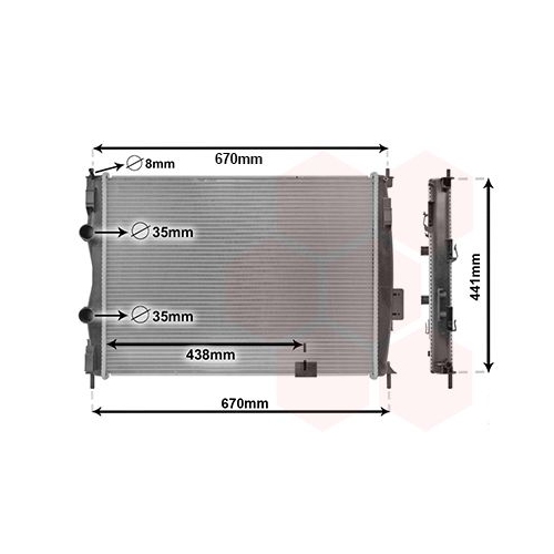 K&uuml;hler, Motork&uuml;hlung VAN WEZEL 13002414 f&uuml;r NISSAN