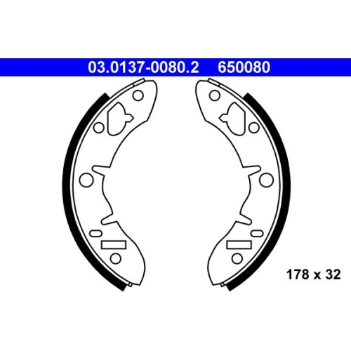 Bremsbackensatz ATE 03.0137-0080.2 f&uuml;r ROVER, Hinterachse