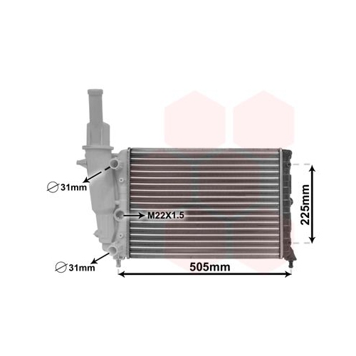 K&uuml;hler, Motork&uuml;hlung VAN WEZEL 17002138 f&uuml;r FIAT FIAT / LANCIA