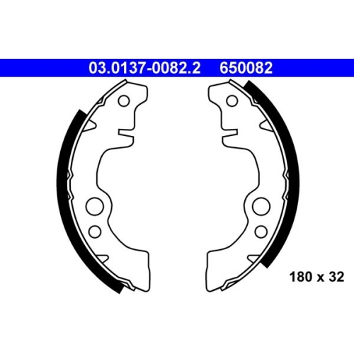 Bremsbackensatz ATE 03.0137-0082.2 f&uuml;r RENAULT, Hinterachse