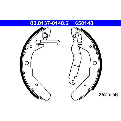 Bremsbackensatz ATE 03.0137-0148.2 f&uuml;r VAG, Hinterachse