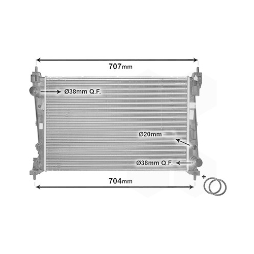 K&uuml;hler, Motork&uuml;hlung VAN WEZEL 17002312 *** IR PLUS *** f&uuml;r OPEL FIAT / LANCIA