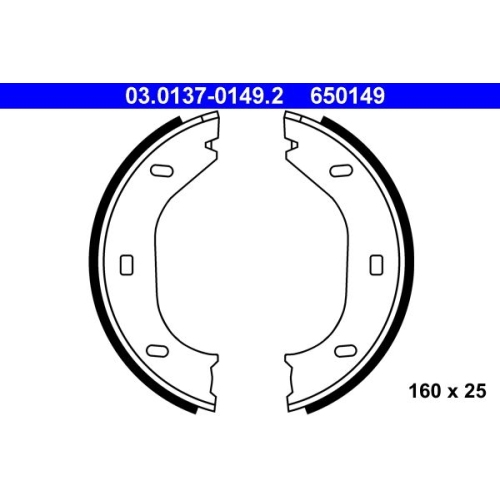 Bremsbackensatz, Feststellbremse ATE 03.0137-0149.2 f&uuml;r ALFA ROMEO BMW FIAT