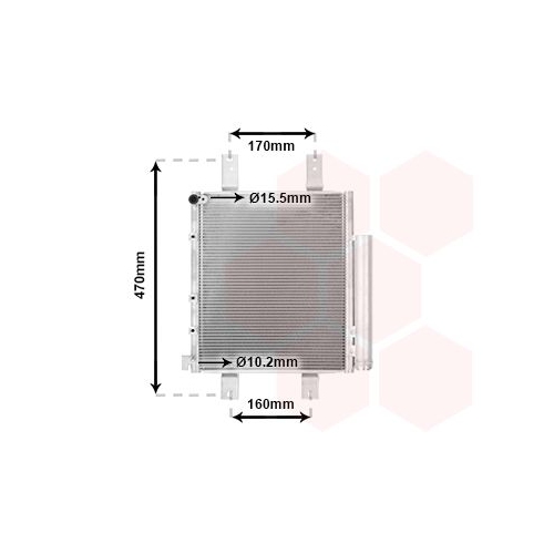 Kondensator, Klimaanlage VAN WEZEL 11005063 f&uuml;r DAIHATSU