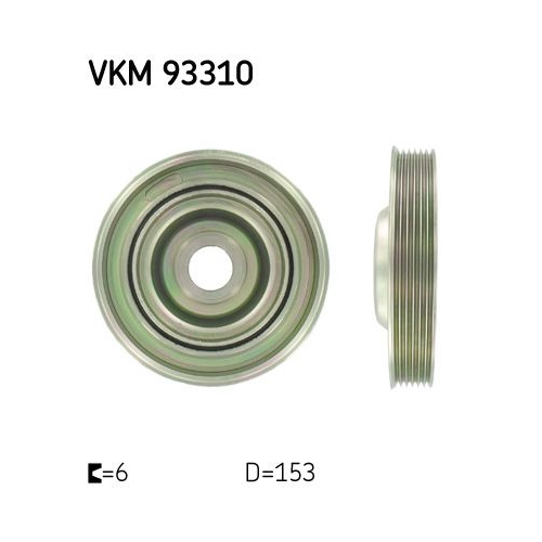 Riemenscheibe, Kurbelwelle SKF VKM 93310 f&uuml;r CITRO&Euml;N FIAT FORD PEUGEOT VOLVO