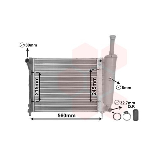 K&uuml;hler, Motork&uuml;hlung VAN WEZEL 17002345 *** IR PLUS *** f&uuml;r FORD FIAT / LANCIA
