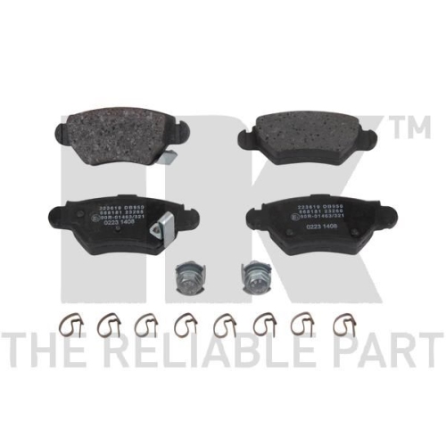 Bremsbelagsatz, Scheibenbremse NK 223619 f&uuml;r OPEL VAUXHALL, Hinterachse