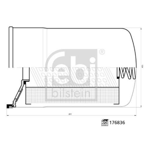 Febi Bilstein 1x 176836 Hydraulikfilter f&uuml;r Arbeitshydraulik