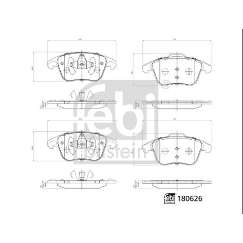 Bremsbelagsatz, Scheibenbremse FEBI BILSTEIN 180626 f&uuml;r CITRO&Euml;N OPEL PEUGEOT