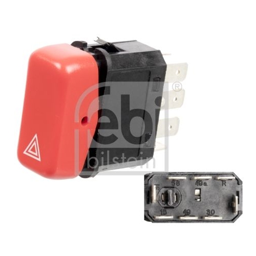 Febi Bilstein 24470 Warnblinkschalter , 1 St&uuml;ck