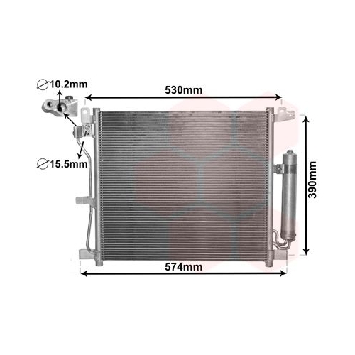 Kondensator, Klimaanlage VAN WEZEL 13005403 f&uuml;r NISSAN