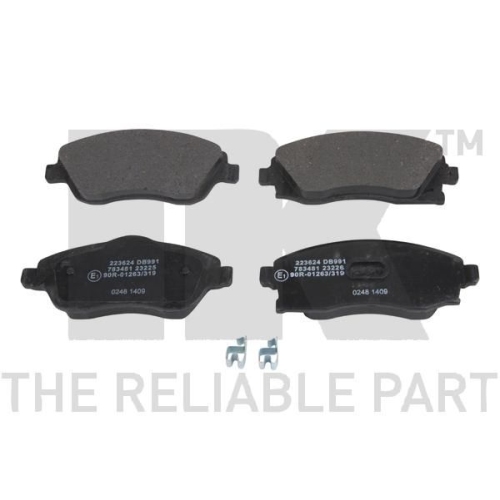 Bremsbelagsatz, Scheibenbremse NK 223624 f&uuml;r OPEL VAUXHALL, Vorderachse