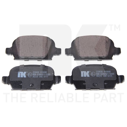 Bremsbelagsatz, Scheibenbremse NK 223630 f&uuml;r OPEL VAUXHALL, Hinterachse