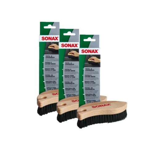 SONAX 04167410 Textil & Lederb&uuml;rste Textilb&uuml;rste 3x