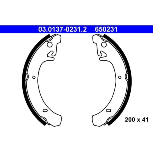 Bremsbackensatz ATE 03.0137-0231.2 f&uuml;r LADA, Hinterachse