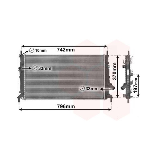 K&uuml;hler, Motork&uuml;hlung VAN WEZEL 18002370 f&uuml;r FORD MAZDA VOLVO