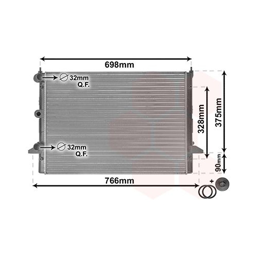 K&uuml;hler, Motork&uuml;hlung VAN WEZEL 18002396 *** IR PLUS *** f&uuml;r FORD
