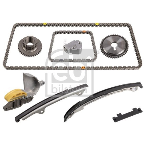 Febi Bilstein 109056 Steuerkettensatz f&uuml;r Nockenwelle, mit Gleitschienen und Kettenspanner, 1 St&uuml;ck