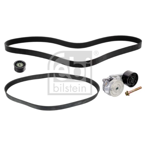 Febi Bilstein 109060 Keilrippenriemensatz mit Riemenspanner und Umlenkrolle, Rippenanzahl 1, 1 St&uuml;ck