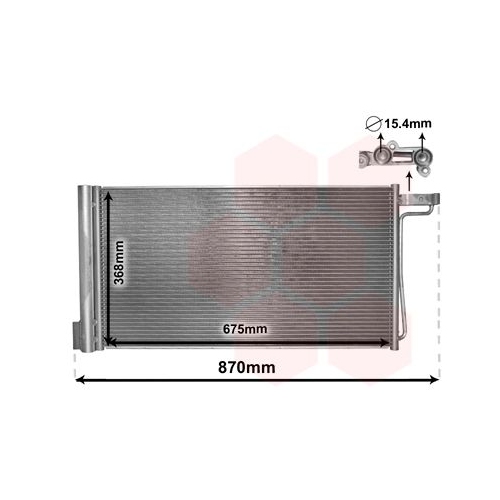 Kondensator, Klimaanlage VAN WEZEL 18005485 f&uuml;r FORD