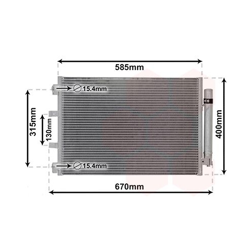 Kondensator, Klimaanlage VAN WEZEL 18005487 f&uuml;r FORD
