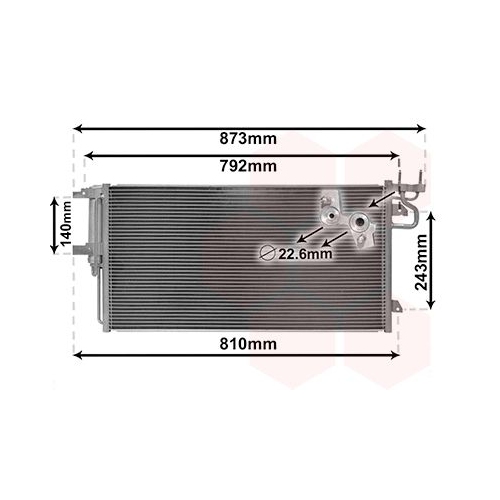 Kondensator, Klimaanlage VAN WEZEL 18005617 f&uuml;r FORD
