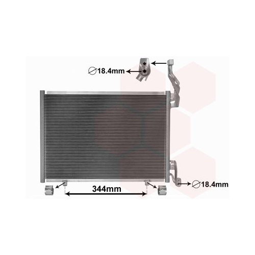 Kondensator, Klimaanlage VAN WEZEL 18015702 f&uuml;r FORD