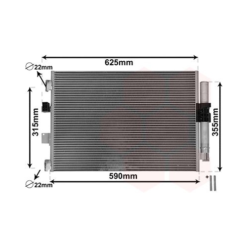 Kondensator, Klimaanlage VAN WEZEL 18015709 f&uuml;r FORD