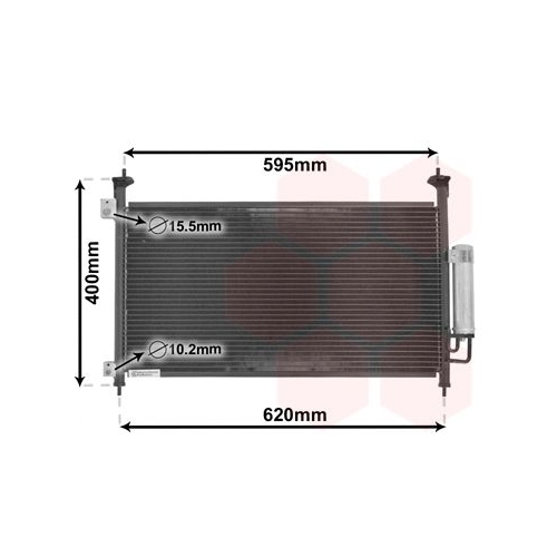 Kondensator, Klimaanlage VAN WEZEL 25005213 f&uuml;r HONDA