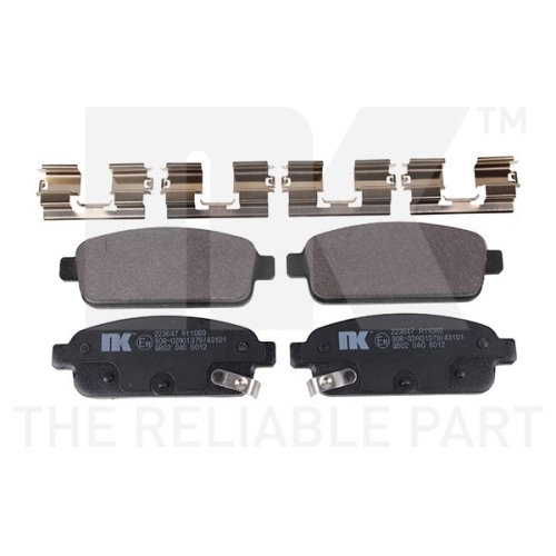 Bremsbelagsatz, Scheibenbremse NK 223647 f&uuml;r OPEL VAUXHALL CHEVROLET