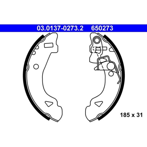 Bremsbackensatz ATE 03.0137-0273.2 f&uuml;r FIAT, Hinterachse