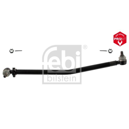 Febi Bilstein 43609 Lenkstange mit Kronenmuttern und Splinten, vom Lenkgetriebe zur 1. Vorderachse , 1 St&uuml;ck