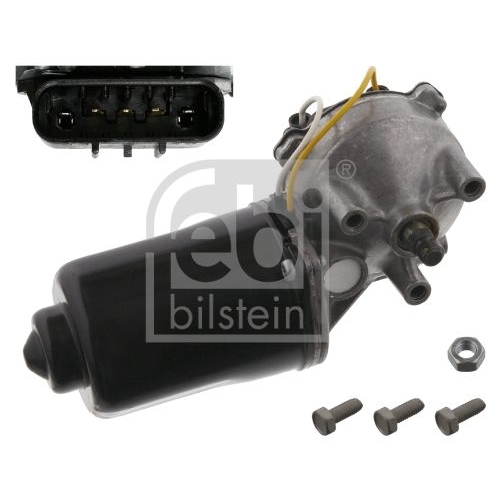 Febi Bilstein 33748 Scheibenwischermotor mit Anbaumaterial , 1 St&uuml;ck