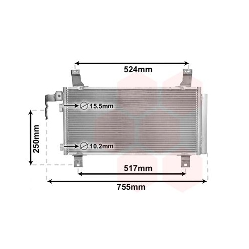 Kondensator, Klimaanlage VAN WEZEL 27005157 f&uuml;r MAZDA