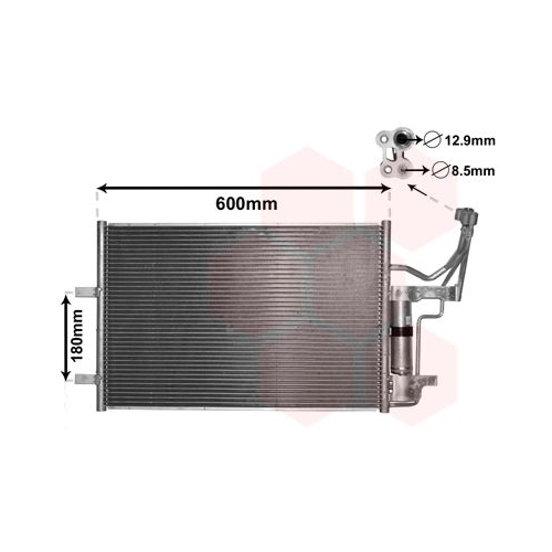 Kondensator, Klimaanlage VAN WEZEL 27005184 f&uuml;r MAZDA