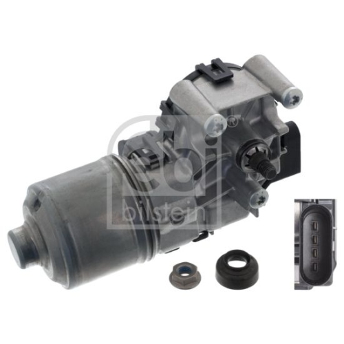 Febi Bilstein 1x 48303 Scheibenwischermotor mit Anbaumaterial