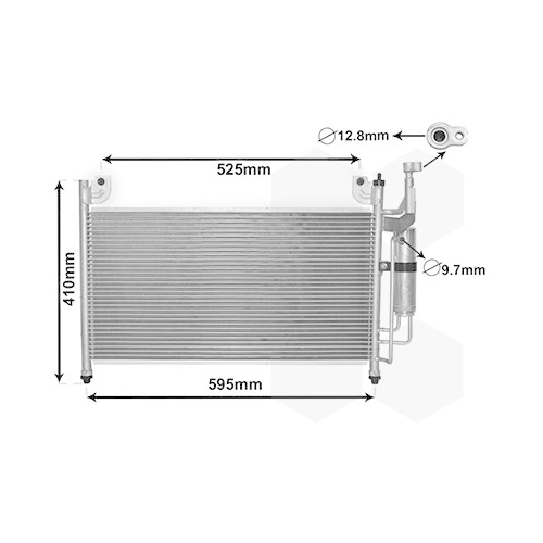 Kondensator, Klimaanlage VAN WEZEL 27005236 f&uuml;r MAZDA