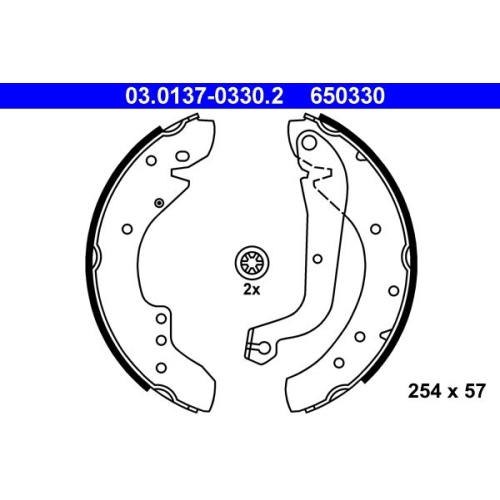 Bremsbackensatz ATE 03.0137-0330.2 f&uuml;r CITRO&Euml;N FIAT OPEL PEUGEOT RENAULT