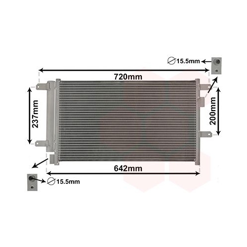 Kondensator, Klimaanlage VAN WEZEL 28005089 f&uuml;r IVECO